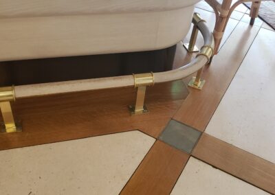 Custom Brass Foot Rail Brackets